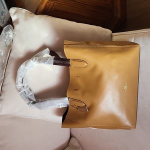 NWT Coach Derby Large Leather Tote Guitar strap handles